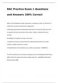 RAC Practice Exam 1 Questions and Answers 100% Correct