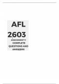 AFL2603 Assignment 11 ISIZULU COMPLETE ANSWERS) Semester 2 2024  100% TRUSTED Complete, trusted solutions and explanations LATEST UPDATES | GRADED A+ (UNISA )