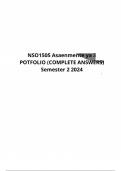 NSO1505 Asaenmente ya 3 POTFOLIO (COMPLETE ANSWERS) Semester 2 2024 - DUE 2024  100% TRUSTED Complete, trusted solutions and explanations LATEST UPDATES | GRADED A+ (UNISA )