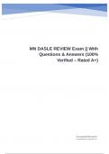 MN DASLE REVIEW Exam || With Questions & Answers (100% Verified – Rated A+)