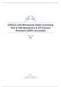 DASLE LDA Minnesota State Licensing Test || 150 Questions & All Correct Answers (100% Accurate)