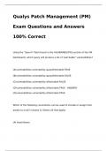 Qualys Patch Management (PM) Exam Questions and Answers 100% Correct