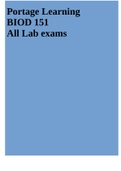 Portage Learning BIOD 151 All Lab exams 2022