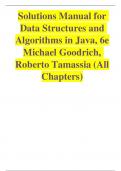 Solution Manual for Data Structures and Algorithms in Java 6th edition by Michael T. Goodrich || A+