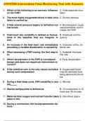 AWHONN Intermediate Fetal Monitoring Test with Answers