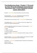 Psychopharmacology; Chapter 5 Focused on New Drug Development Exam Review Questions and A Level Marking Scheme Latest 2024/2025