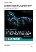 TEST BANK Katzung's Basic and Clinical Pharmacology, 16th Edition by Todd W. Vanderah- All Chapters (1 - 66) Newest Version 2024 A+