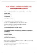 NURS 203 FINAL EXAM QUESTIONS AND 100% CORRECT ANSWERS 2024-2025