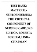 Test Bank: Maternal-Newborn Nursing: The Critical Components of Nursing Care, 3rd Edition