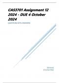 CAS3701 Assignment 12 2024 - DUE 4 October 2024