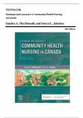 Test Bank - Stanhope and Lancaster's Community Health Nursing in Canada, 4th Edition (MacDonald, 2024) LATEST VERSION| COMPLETE GUIDE  |GRADE A+.