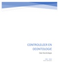 Controleleer en -deontologie: onderdeel deontologie