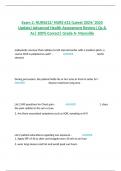 Exam 2: NURS612/ NURS 612 (Latest 2024/ 2025 Update) Advanced Health Assessment Review| Qs & As| 100% Correct| Grade A- Maryville