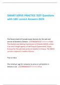 SMART SERVE PRACTICE TEST Questions with 100- correct Answers 2024