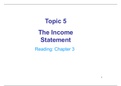 Income Statement Notes