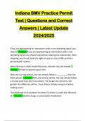 INDIANA MOTORCYLE BUNDLED EXAMS::::: QUESTIONS AND CORRECT ANSWERS | LATEST UPDATE 2024/2025