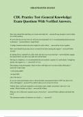 CDL Practice Test (General Knowledge) Exam Questions With Verified Answers.