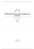   CETP Exam Review with complete sure answers [Document subtitle]     Respiration relies on the muscles of inspiration & expiration. The thick, dome-shaped muscle that separates the abdomen from the thorax is the...  A. sternocleidomastoid  B. Levator cos