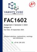 FAC1602 Assignment 3 (DETAILED ANSWERS) Semester 2 2024 - DISTINCTION GUARANTEED