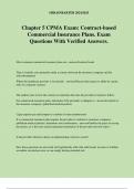 Chapter 5 CPMA Exam: Contract-based Commercial Insurance Plans. Exam Questions With Verified Answers.