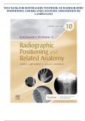 TEST BANK FOR BONTRAGERS TEXTBOOK OF RADIOGRAPHIC POSITIONING AND RELATED ANATOMY 10TH EDITION BY LAMPIGNANO