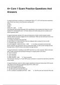 A+ Core 1 Exam Practice Questions And Answers