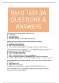 BEFO TEST 3A QUESTIONS & ANSWERS