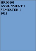 HRD3601 ASSIGNMENT 1 SEMESTER 1 2022