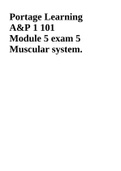 Portage Learning A&P 1 101 Module 5 exam 5 Muscular system