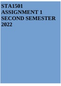 STA1501 ASSIGNMENT 1 SECOND SEMESTER 2022
