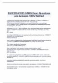 2023/2024/2025 NAMS Exam Questions and Answers 100% Verified