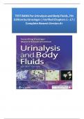 TEST BANK For Urinalysis and Body Fluids, 7th Edition by Strasinger, All Chapters 1 - 17, Complete Newest Version (100% Verified)