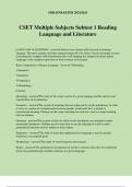 CSET Multiple Subjects Subtest 1 Reading Language and Literature