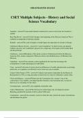 CSET Multiple Subjects - History and Social Science Vocabulary