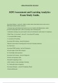 D293 Assessment and Learning Analytics Exam Study Guide.