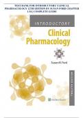 TEST BANK FOR INTRODUCTORY CLINICAL PHARMACOLOGY 12TH EDITION BY SUSAN FORD CHAPTER 1-54 | COMPLETE GUIDE 