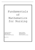 Fundamentals of Mathematics for Nursing Testbank