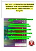 FULL TEST BANK For Clinical Nursing Skills and Techniques 1th Edition by Anne Griffin Perry, Patricia A. Potter Chapter 1-43 Complete Guide Latest Update 2024. FULL TEST BANK For Clinical Nursing Skills and Techniques 1th Edition by Anne Griffin Perry, Pa