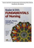 Kozier And Erb’s Fundamentals Of Nursing With Clinical Handbook 8th Edition Test Bank  Complete (chapter 1-52)