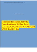 Financial Resource Activity Examination of Yellow Leaf, C251 ACCOUNTING CAPSTONE WOT TASK 1 Inc