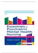 TEST BANK FOR: ESSENTIALS OF PSYCHIATRIC MENTAL HEALTH NURSING (3RD EDITION 