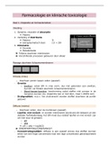 Samenvatting slides en notities farmacologie en klinische toxicologie 2MLT HoGent