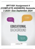 BPT1501 Assignment 4 (COMPLETE ANSWERS) Semester 2 2024 - DUE SEPTEMBER 2024  ;100% trusted workings expert solved distinction guaranteed