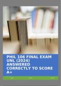 PHIL 106 FINAL EXAM UNL (2024) ANSWERED CORRECTLY TO SCORE A+