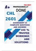 CHL2601 Assignment 10 (COMPLETE ANSWERS) 2024 (183772) - DUE 10 October 2024