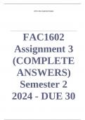 FAC1602 Assignment 3 (COMPLETE ANSWERS) Semester 2 2024 - DUE 30 September 2024 ; 100% TRUSTED Complete, trusted solutions and explanations. For assistance, Whats-App 0.6.7-1.7.1-1.7.3.9. Ensure your success with us..