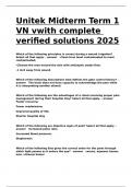 Unitek Midterm Term 1 VN vwith complete verified solutions 2025.