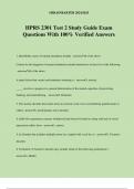 HPRS 2301 Test 2 Study Guide Exam Questions With 100% Verified Answers