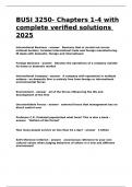 BUSI 3250- Chapters 1-4 with complete verified solutions 2025