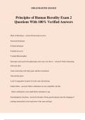 Principles of Human Heredity Exam 2 Questions With 100% Verified Answers